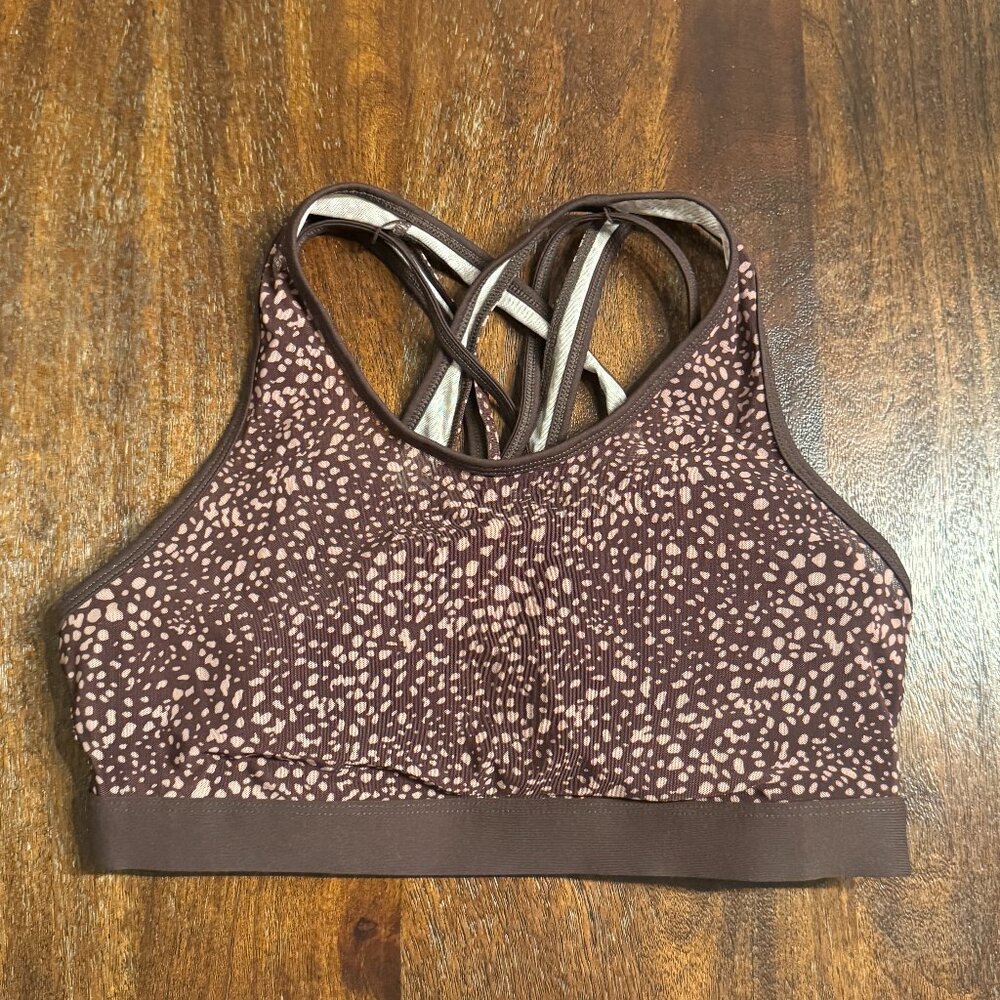 Fabletics Faye High Impact Sports Bra - Size Large - Brown